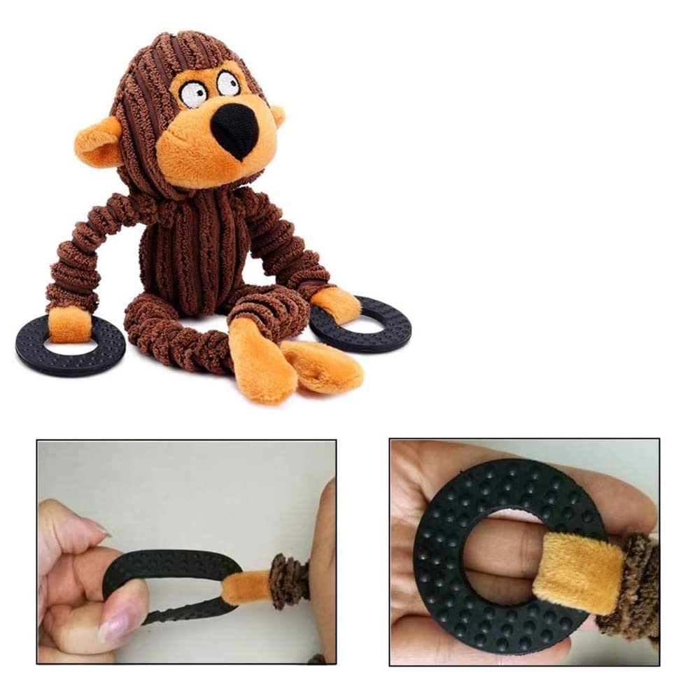 Qpets Puppy Toy Cute Fawn Natural Puppy Chew Toys Accessories for Teething Small Medium Dogs Durable Dog Chew Teether Toy Plush Cute Animals Pet Toy Dog Toys for Puppies(Monkey) Qpets Puppy Toy Cute Fawn Natural Puppy Chew Toys Accessories for Teething Small Medium Dogs Durable Dog Chew Teether Toy Plush Cute Animals Pet Toy Dog Toys for Puppies(Monkey)